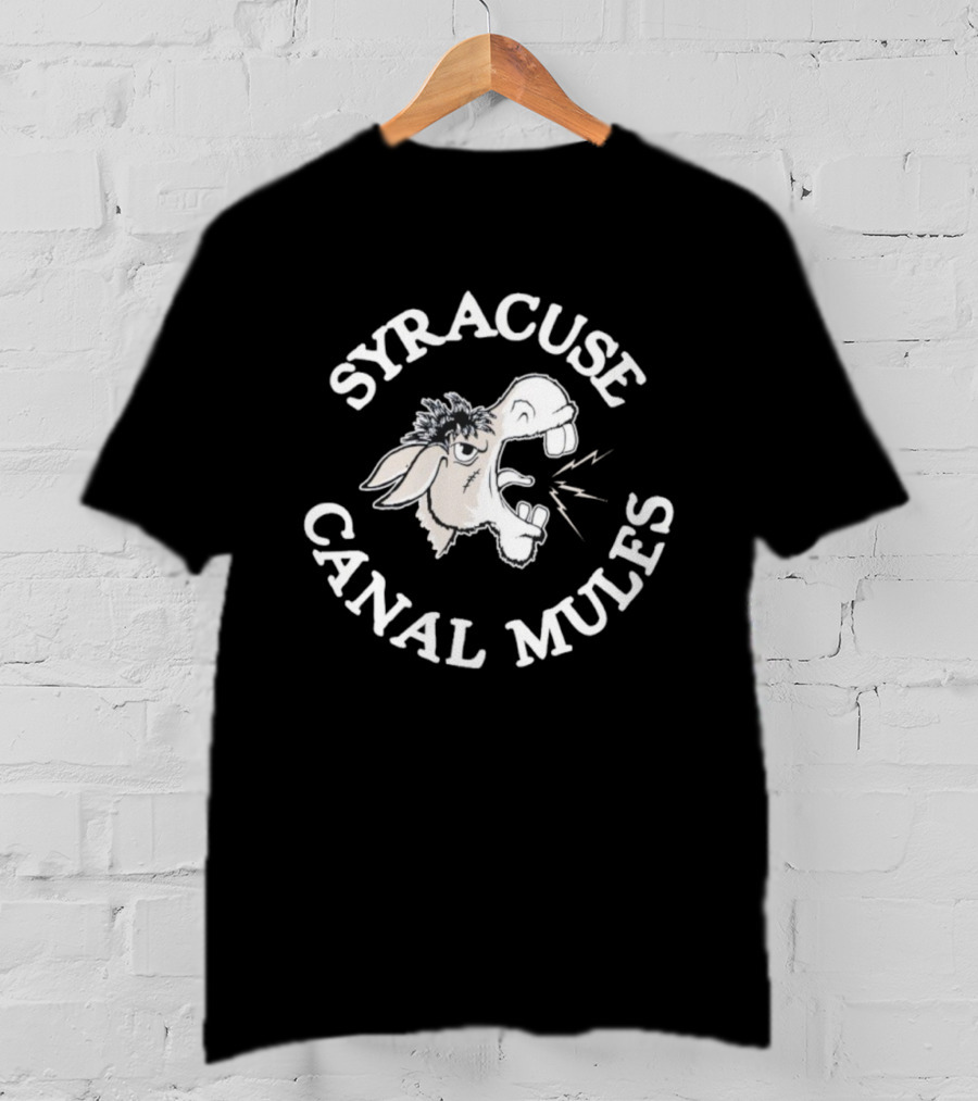 Syracuse Canal Mules Sports Team Mascot Design T-Shirt