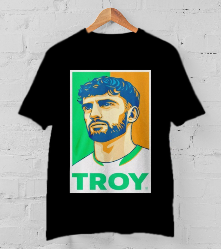 Troy Parrott Ireland Qualifiers Green White Orange T-Shirt