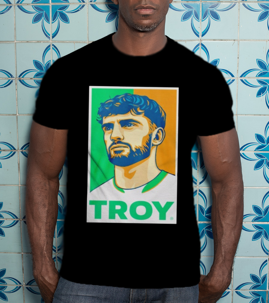 Troy Parrott Ireland Qualifiers Green White Orange T-Shirt