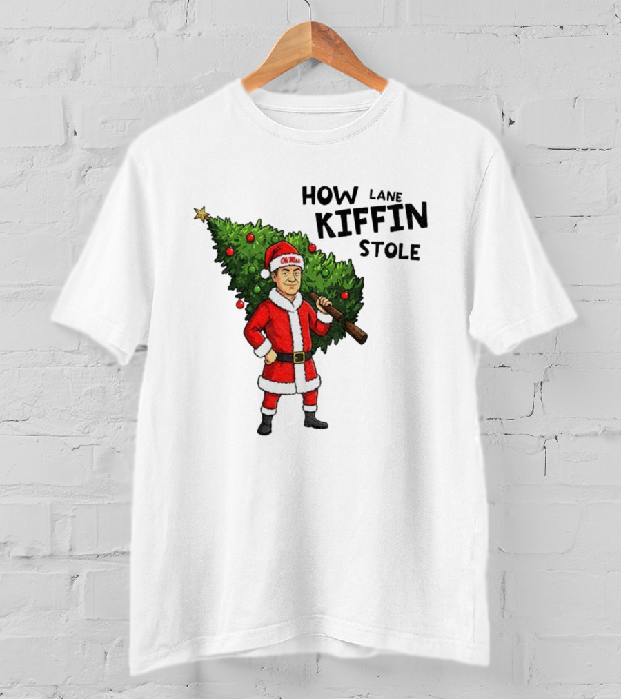 How Lane Kiffin Stole Christmas Ole Miss Santa Tree T-Shirt