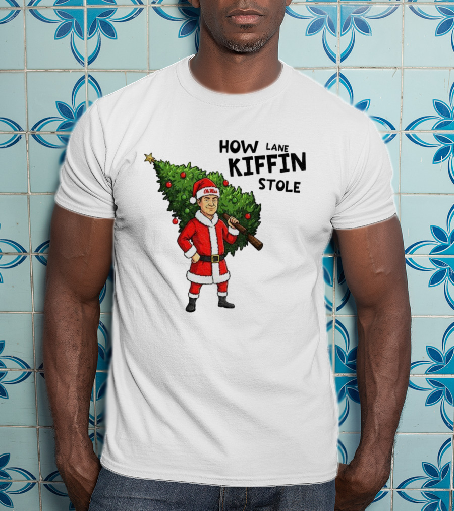 How Lane Kiffin Stole Christmas Ole Miss Santa Tree T-Shirt