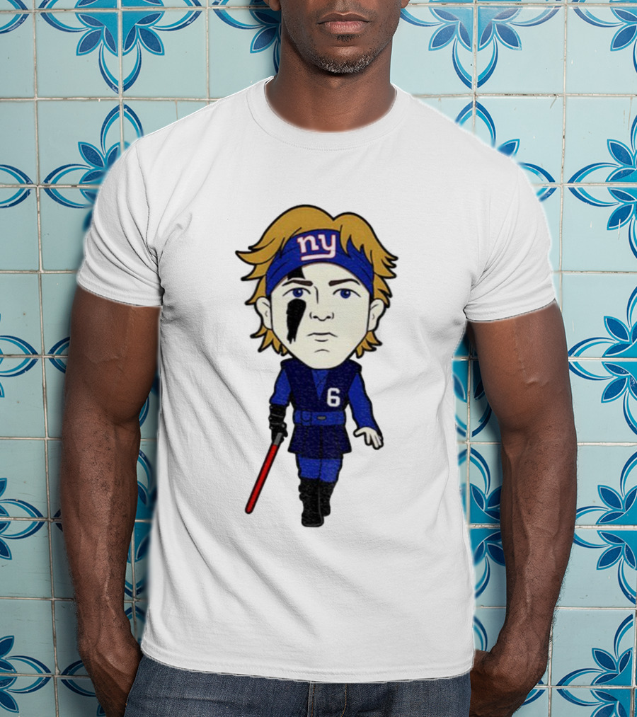 Cam Skattebo Cartoon NY Force Be With You T-Shirt