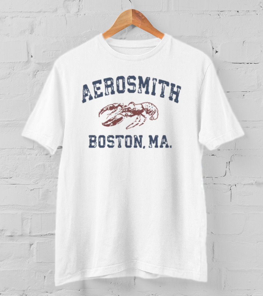 Aerosmith Boston MA Lobster Heritage Vintage Retro Style T-Shirt