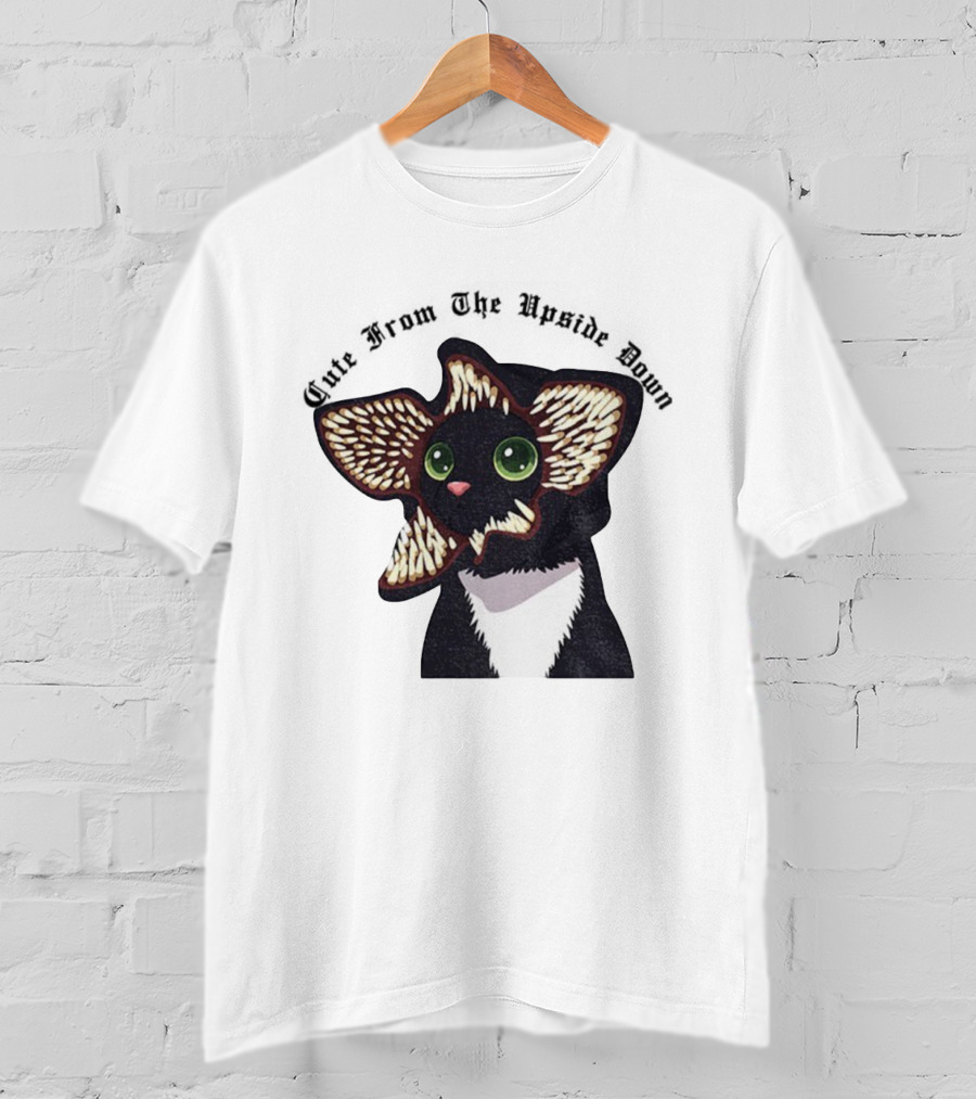 Demogorgon Kitten Cute From The Upside Down Halloween Cat Monster T-Shirt