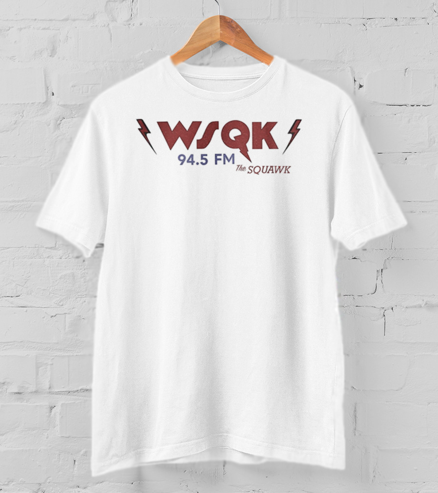 WSQK 94.5 FM The Squawk Stranger Things Lightning Bolt Radio T-Shirt