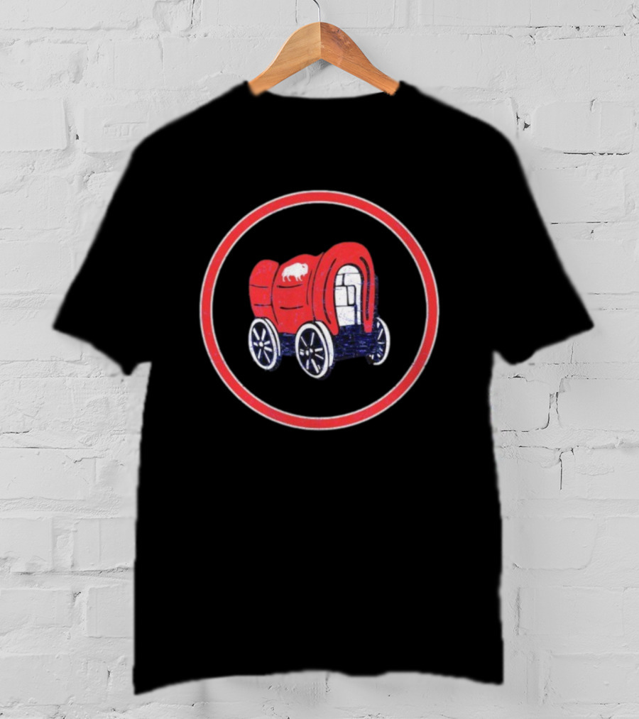 Buffalo Bills Circle The Wagons Iconic Red Wagon Symbol T-Shirt