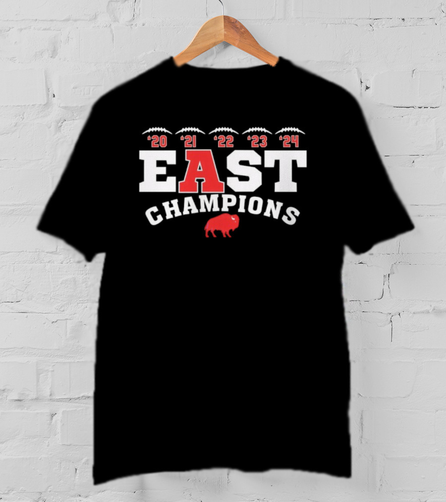 Buffalo Bills East Champions 2020 2021 2022 2023 2024 T-Shirt