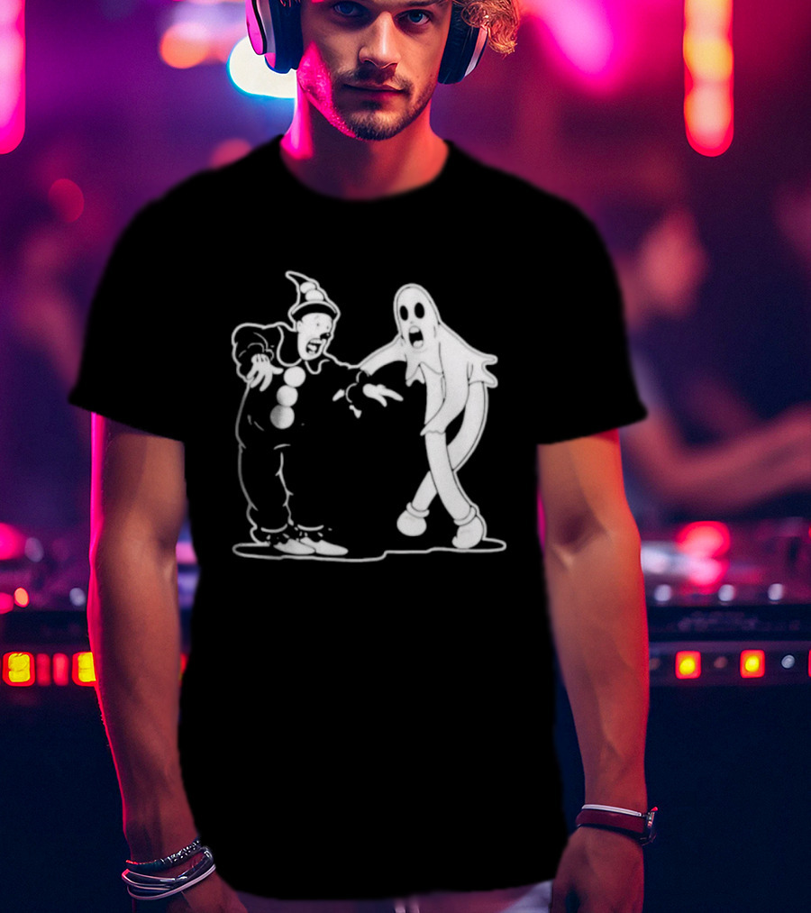 DC Lidstone Koko The Clown And Ghost Dancing Vintage Cartoon Style T-Shirt