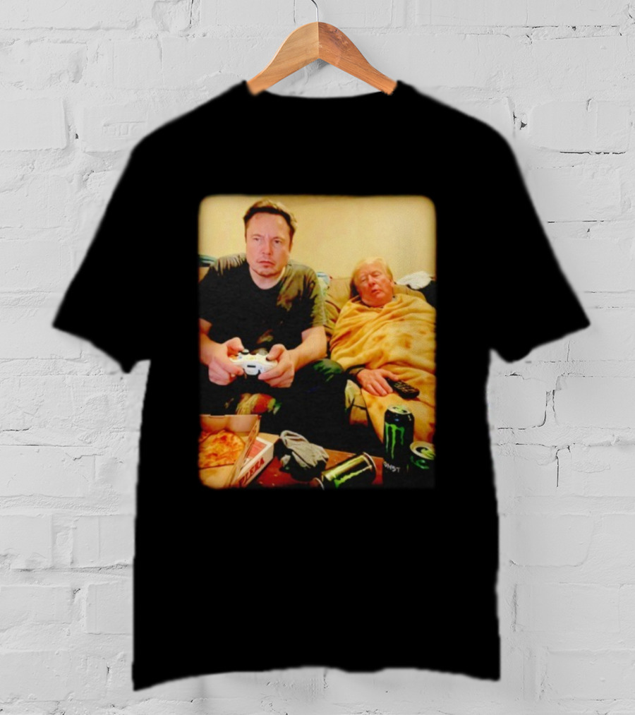 Elon Don Gaming Pizza Couch Monster Energy T-Shirt