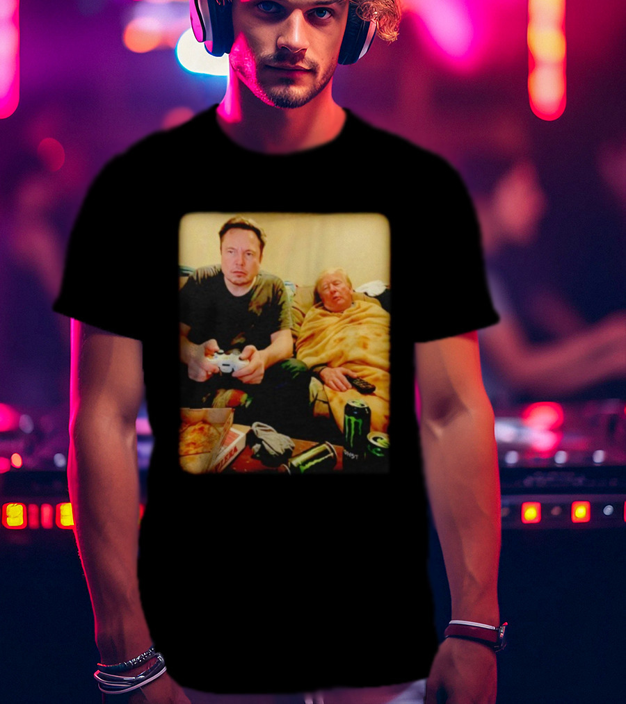 Elon Don Gaming Pizza Couch Monster Energy T-Shirt