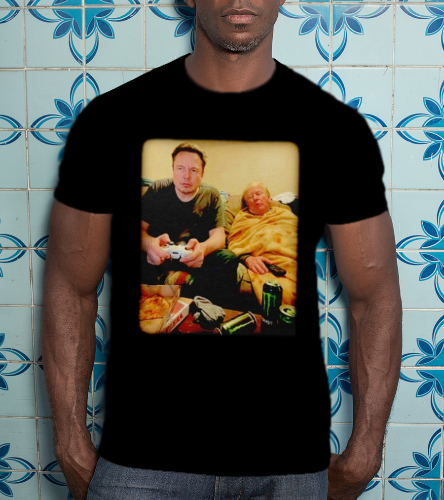 Elon Don Gaming Pizza Couch Monster Energy T-Shirt