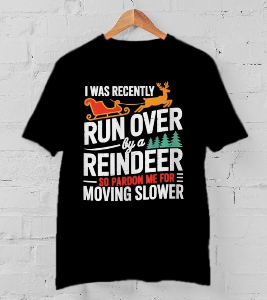 I Was Recently Run Over By A Reindeer So Pardon Me For Moving Slower T-Shirt