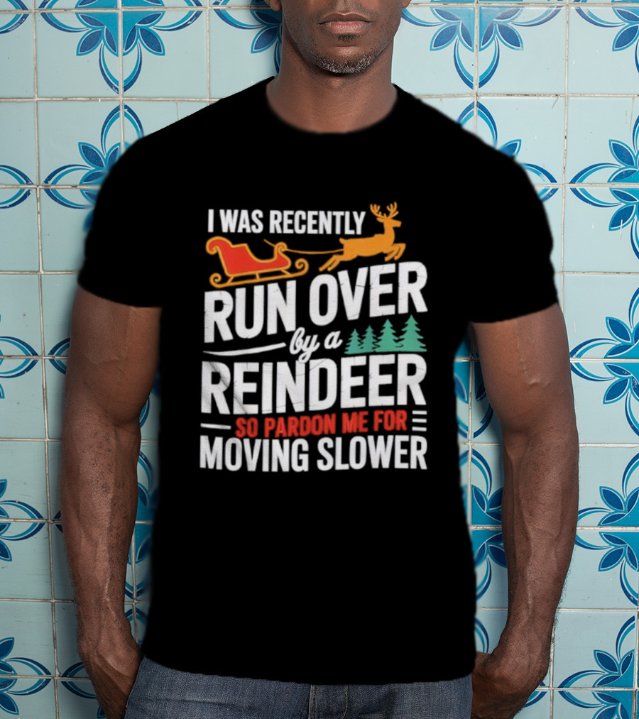 I Was Recently Run Over By A Reindeer So Pardon Me For Moving Slower T-Shirt