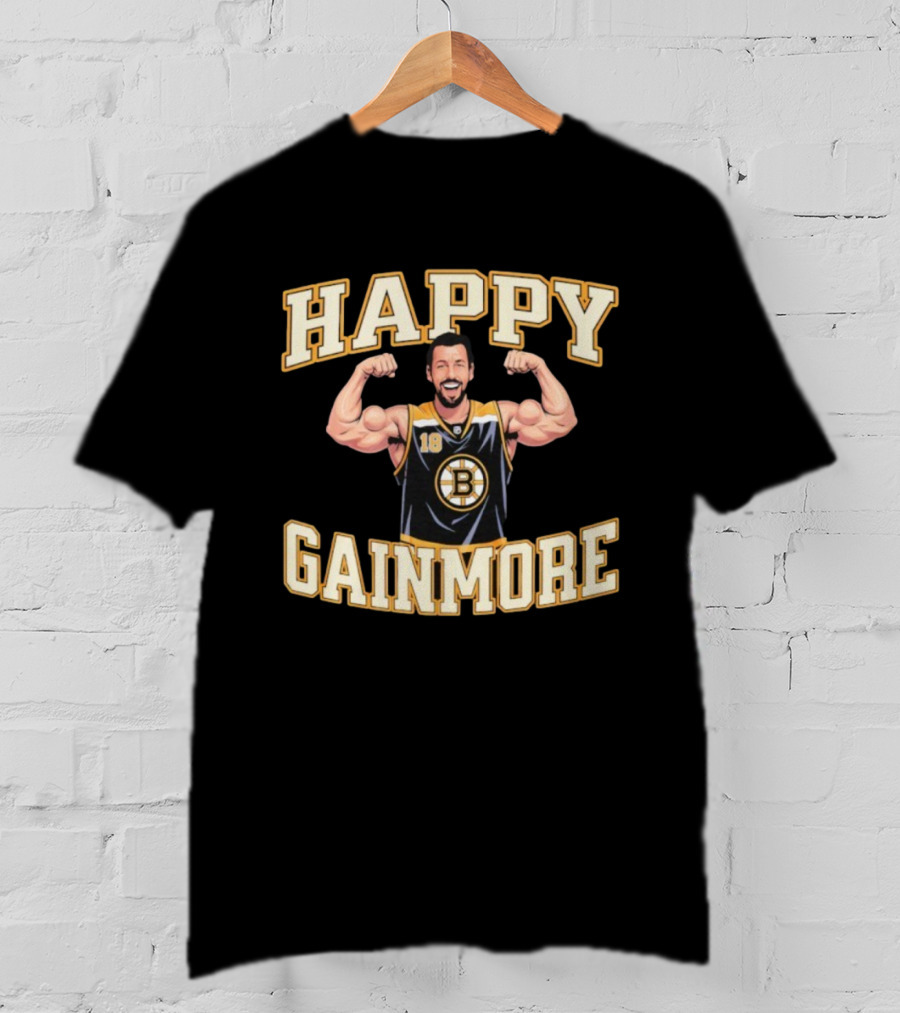 Boston Bruins Happy Gainmore Muscle 18 T-Shirt