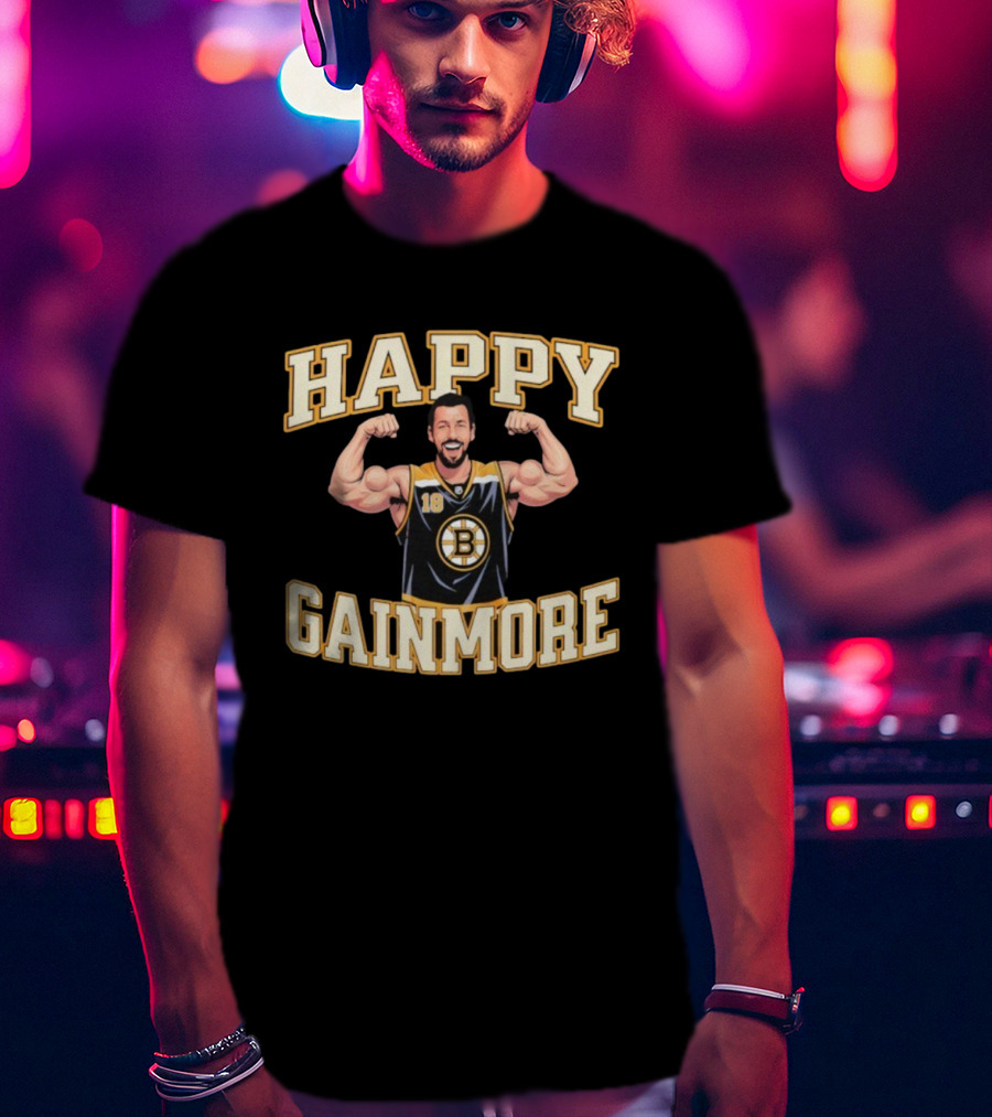 Boston Bruins Happy Gainmore Muscle 18 T-Shirt
