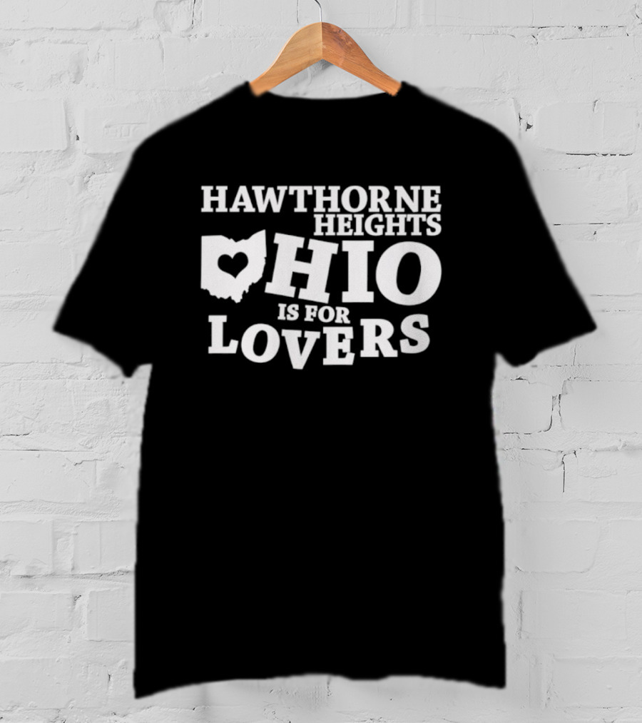 Hawthorne Heights Ohio Is For Lovers Heart Map T-Shirt