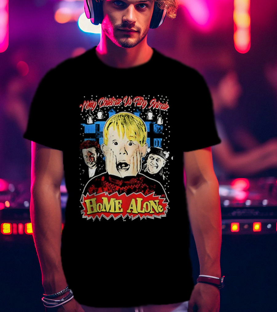 Merry Christmas Ya Filthy Animal Kevin Home Alone Wet Bandits T-Shirt