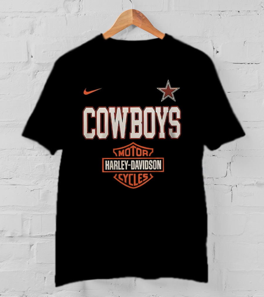 Cowboys Harley-Davidson Motor Style Nike Star T-Shirt