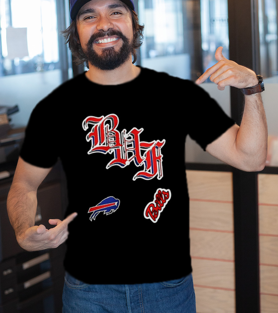 Buffalo Bills BAF Vintage Style Symbol And Script T-Shirt