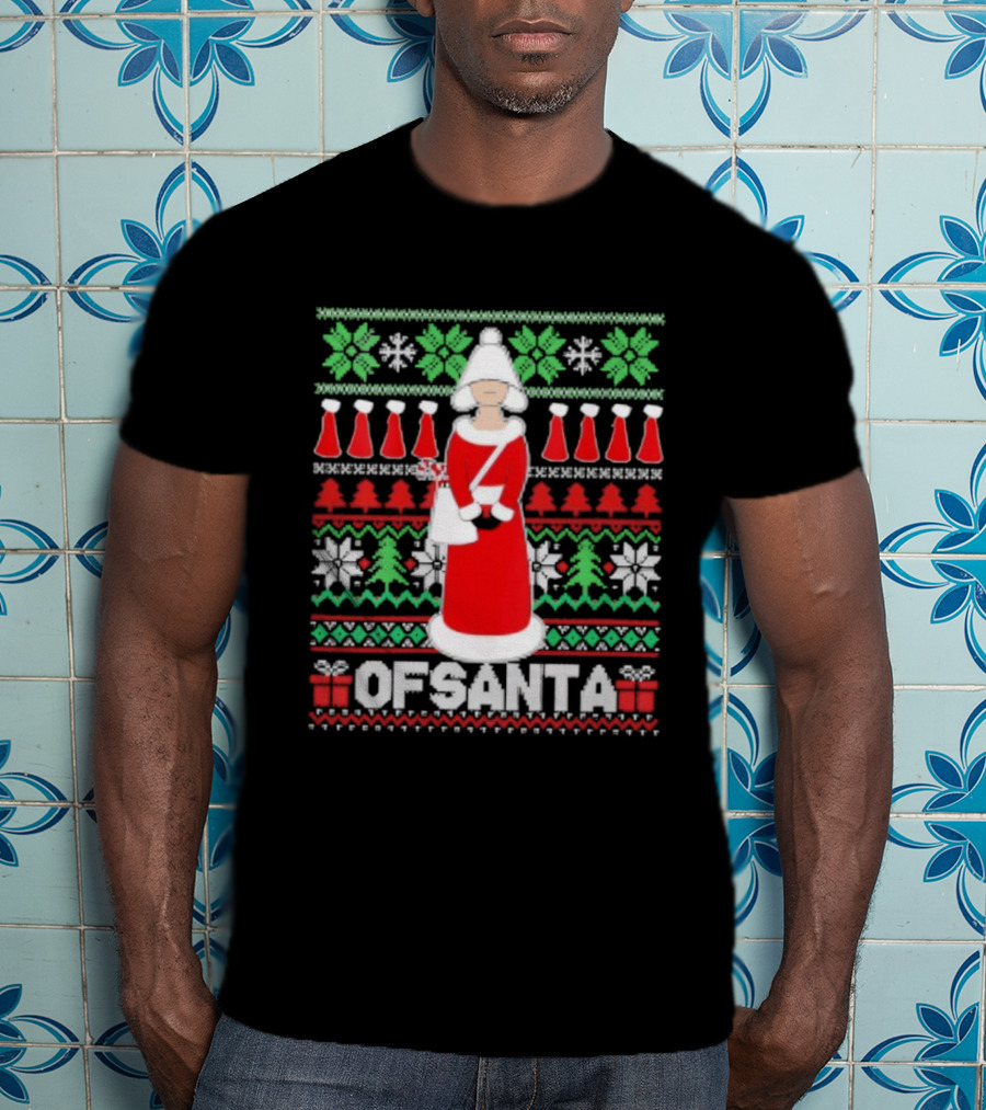 OfSanta Holiday Knit Ugly Christmas Sweater Style T-Shirt