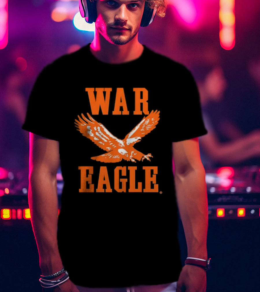 War Eagle Orange Soaring Emblem T-Shirt