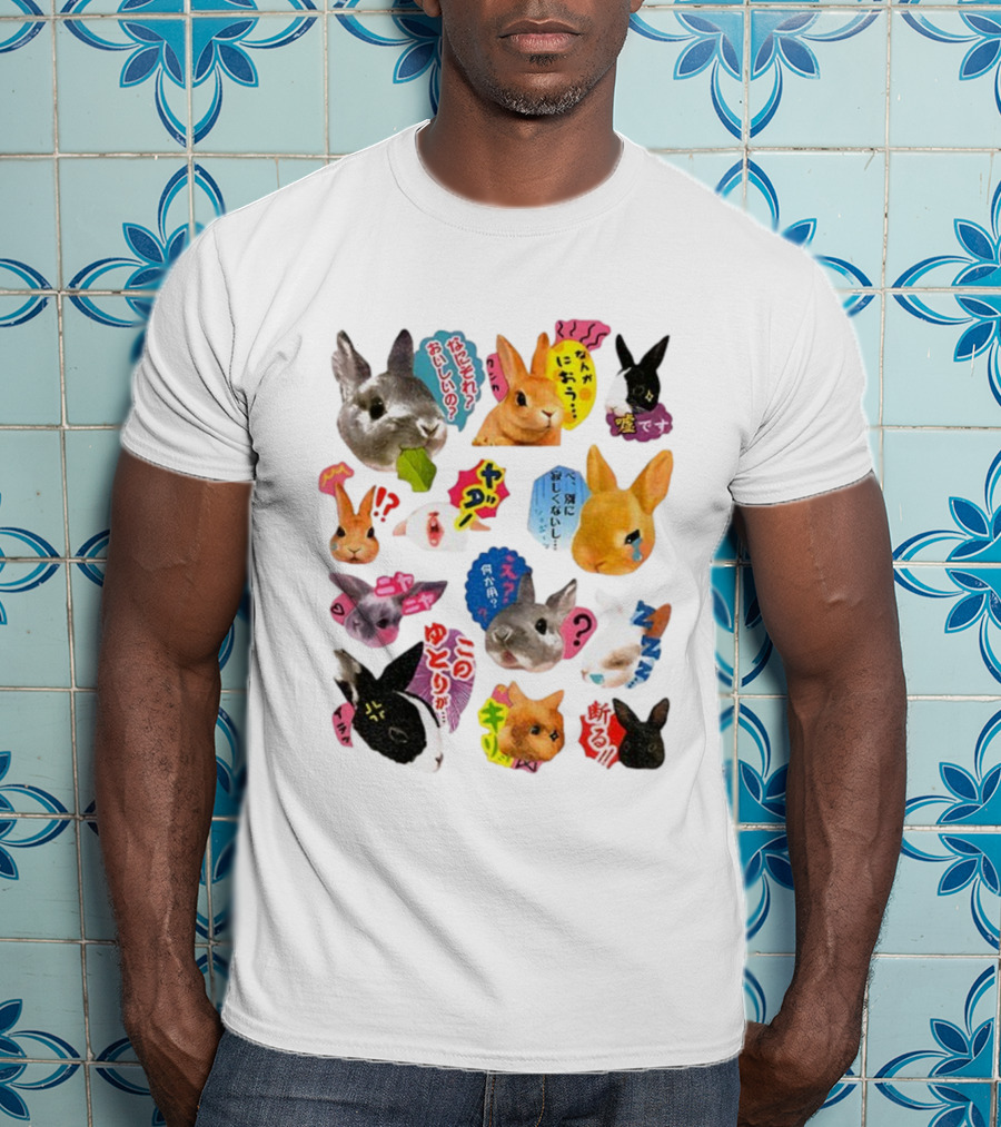 Bunny Harajuku Kawaii Nani Kore Oishii Ne Dare 90s Style Japan Yabai Nyah Kotoru T-Shirt