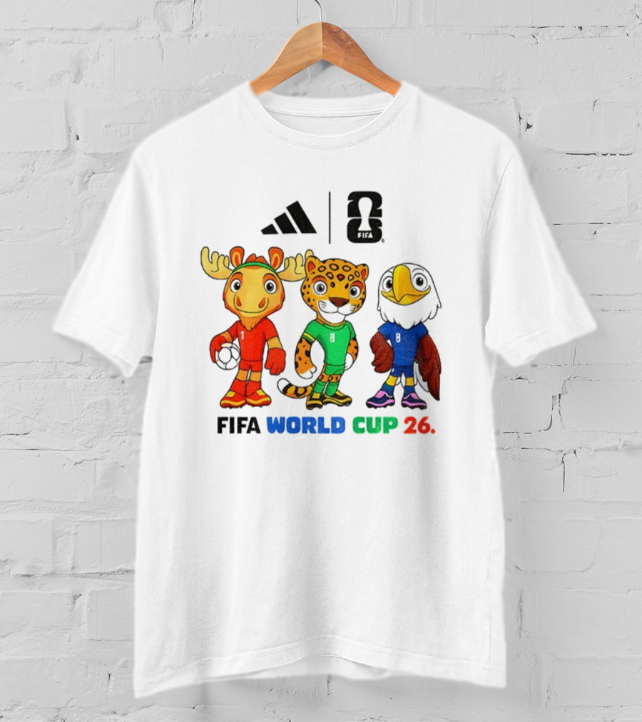 FIFA World Cup 2026 Mascot Cartoon Characters 2025 T-Shirt