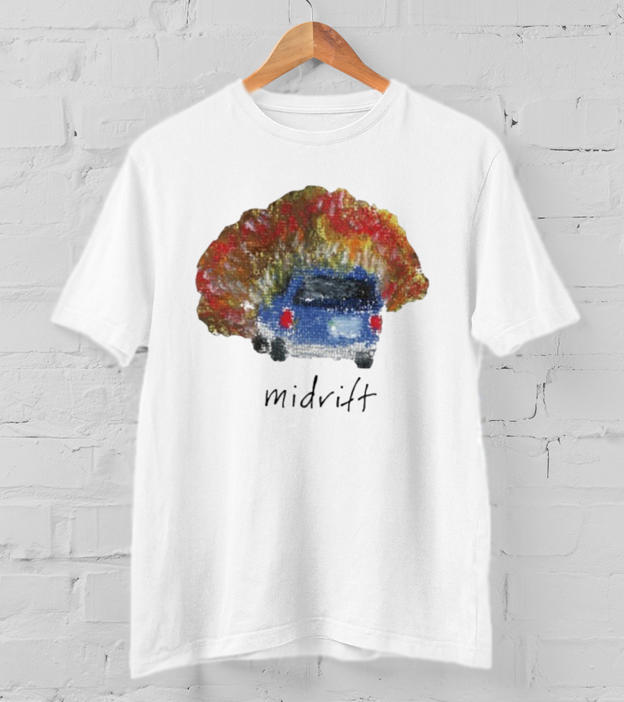 Midrift Summer 2025 Tour Fiery Blue Car Adventure T-Shirt