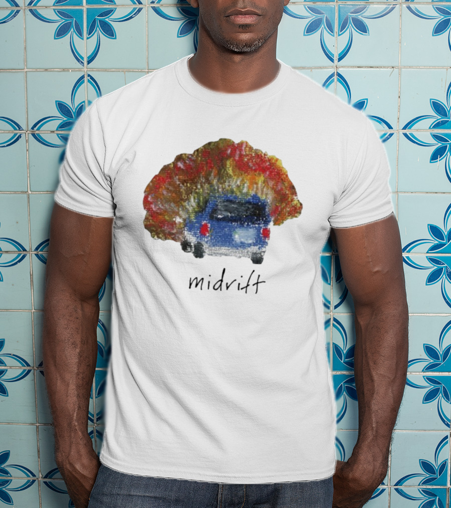 Midrift Summer 2025 Tour Fiery Blue Car Adventure T-Shirt