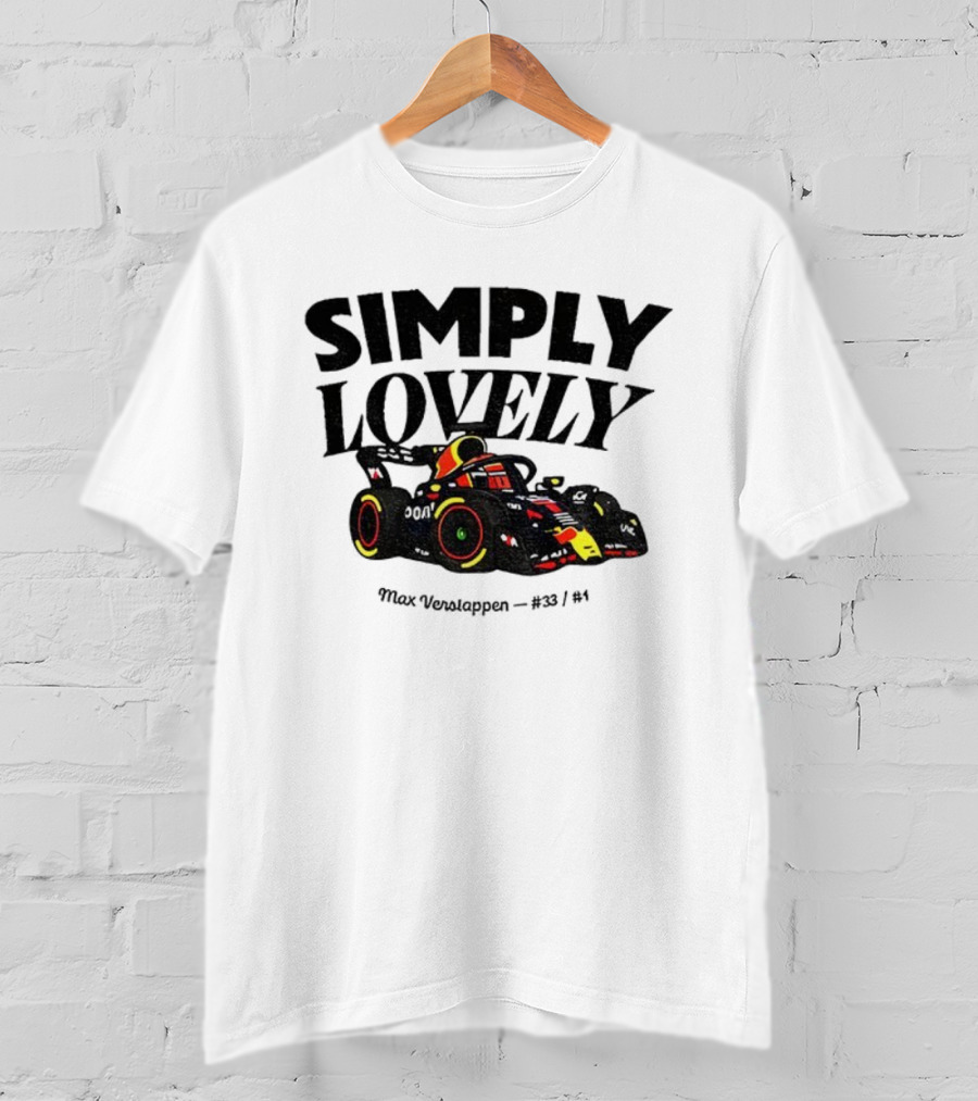 Simply Lovely Max Verstappen Racing Car Art 33 1 F1 T-Shirt