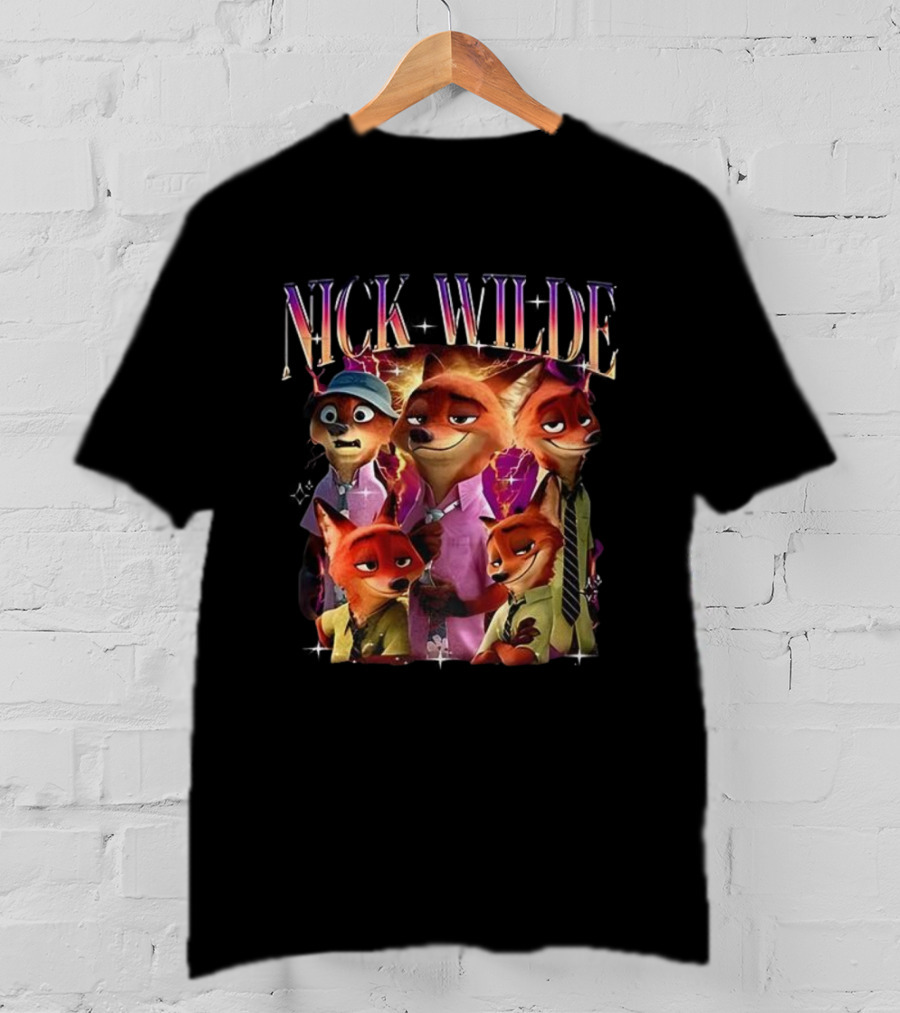 Nick Wilde Disney Zootopia Character Collage T-Shirt