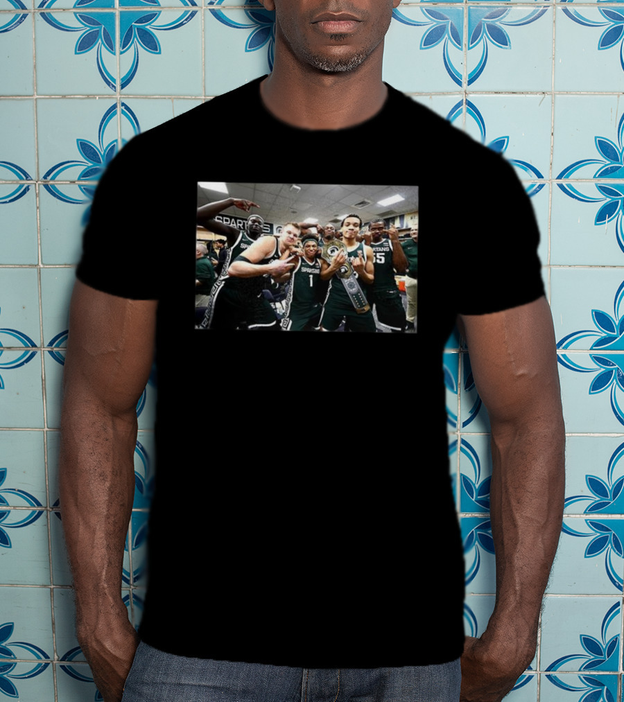 Michigan State Spartans Men's Basketball Championship Celebration T-Shirt