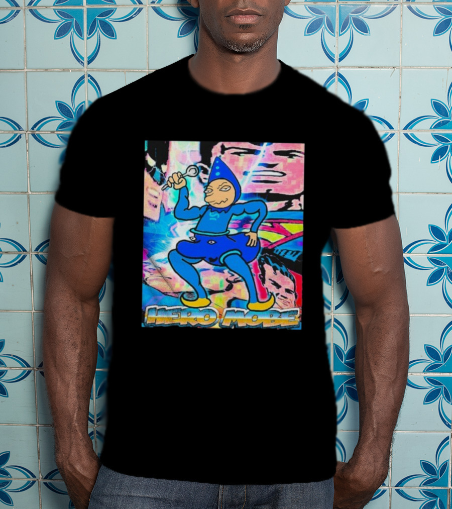 Homestuck SBaHJ Hero Mobe Comic Style Character In Blue Costume T-Shirt