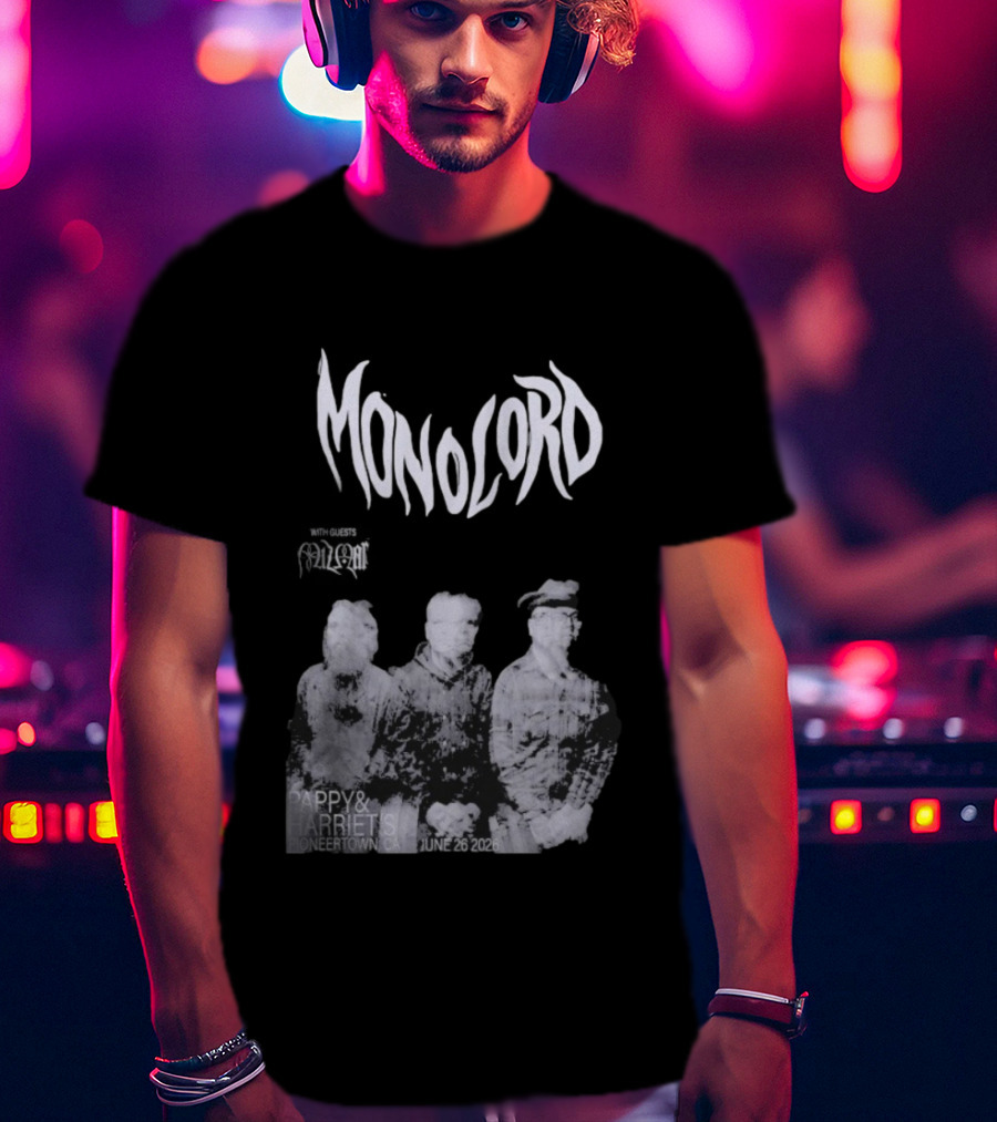 Monolord Pappy & Harriet's Pioneertown CA June 26 2026 Vintage Trio T-Shirt