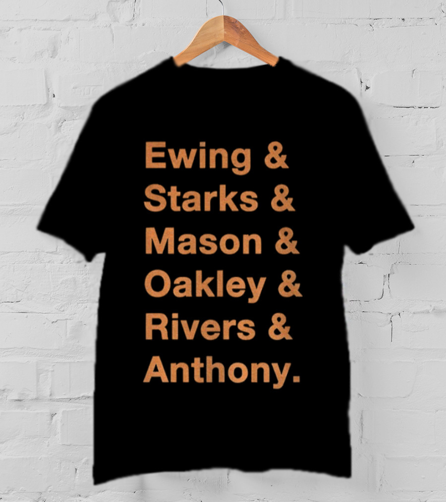 Ewing Starks Mason Oakley Rivers Anthony Knicks Legends T-Shirt