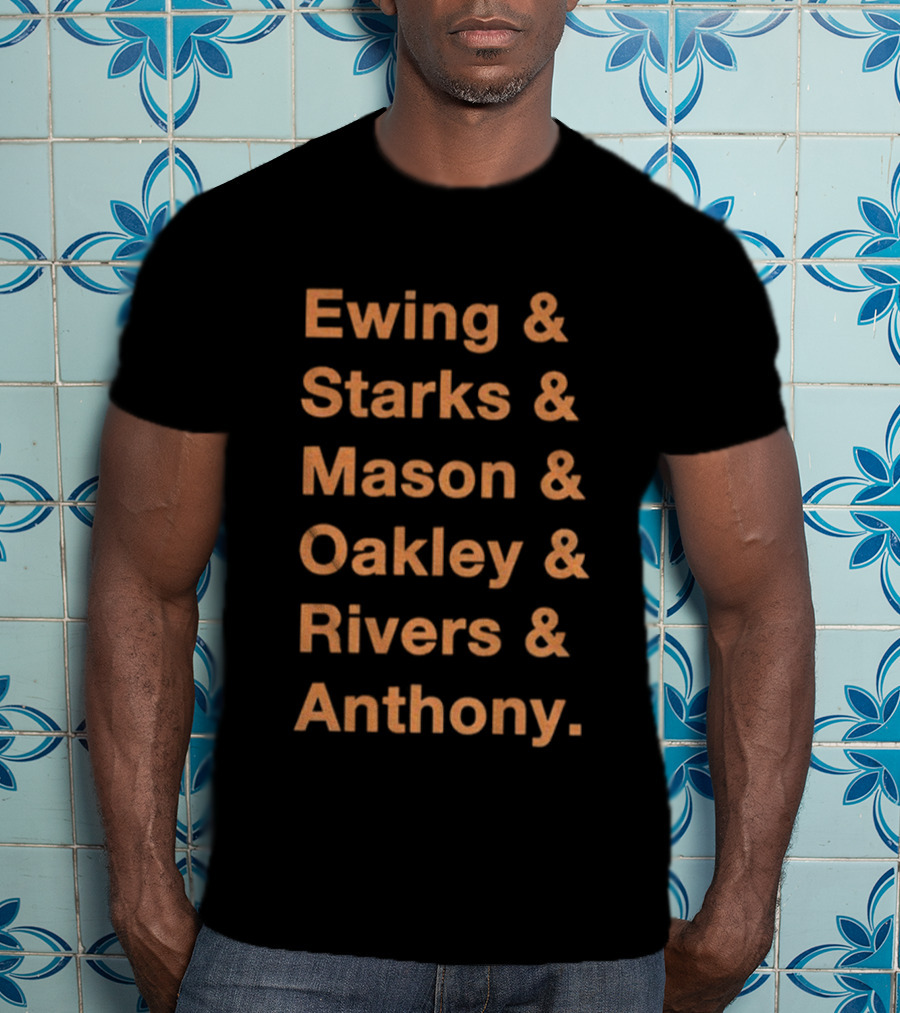 Ewing Starks Mason Oakley Rivers Anthony Knicks Legends T-Shirt