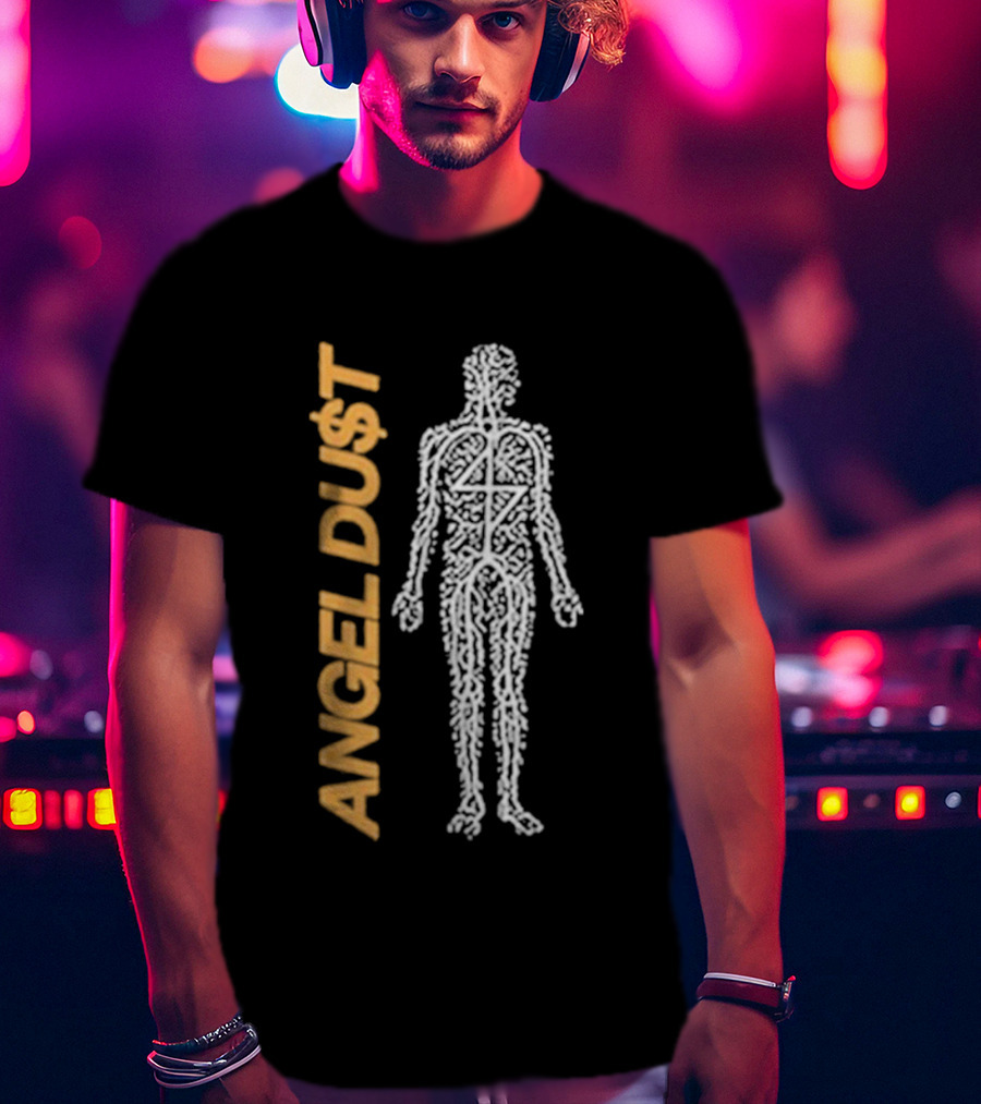 Angel Du$t Money Man Skeleton Outline T-Shirt