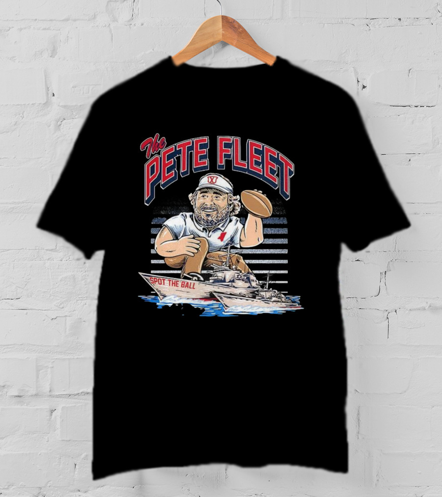 The Pete Fleet Spot The Ball Football Mascot Ship Icon T-Shirt