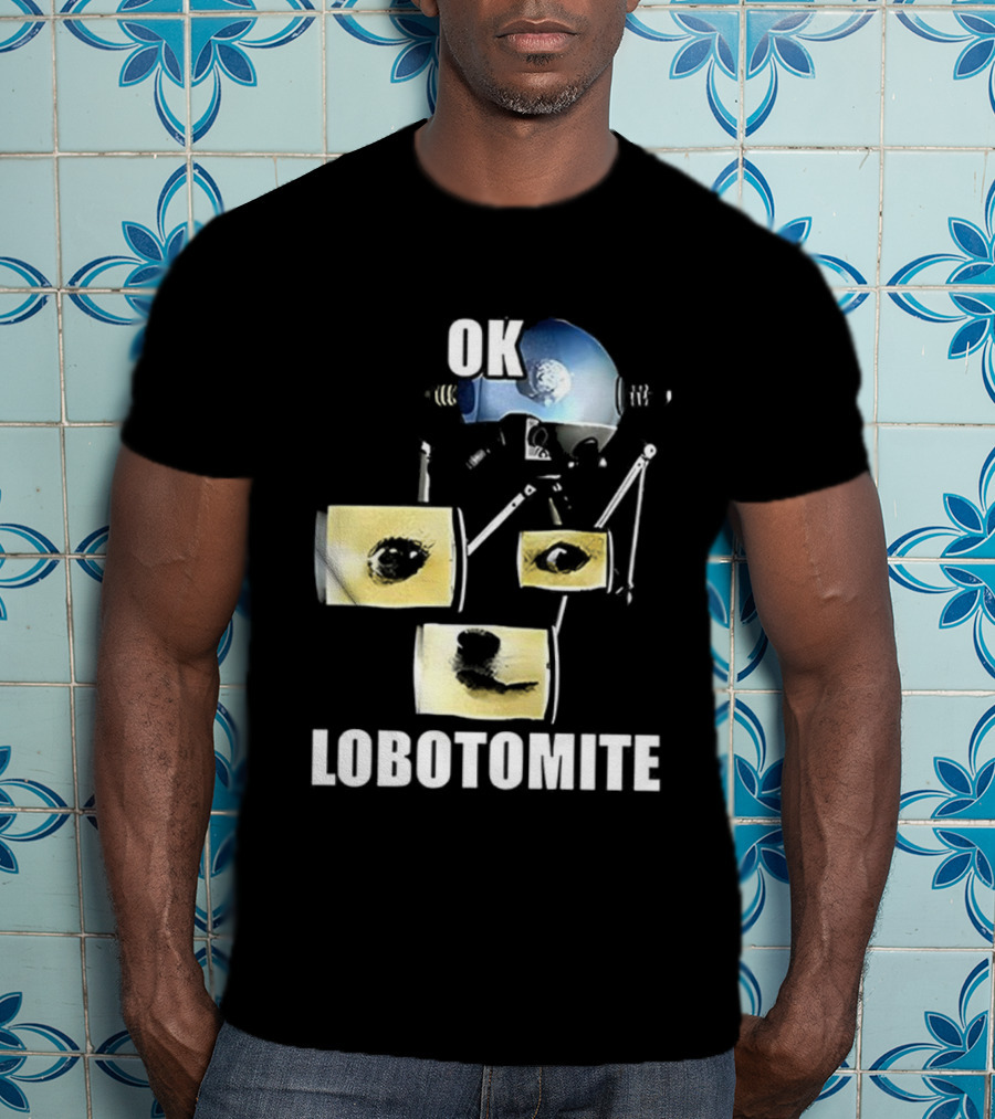 OK Lobotomite Helmet Style Doge Meme Fallout Theme T-Shirt