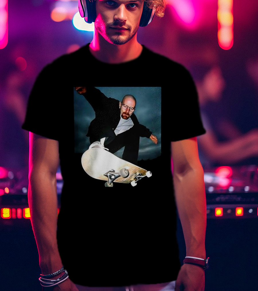 Walter White Skateboarding 90s Movie Meme Retro Nostalgia T-Shirt