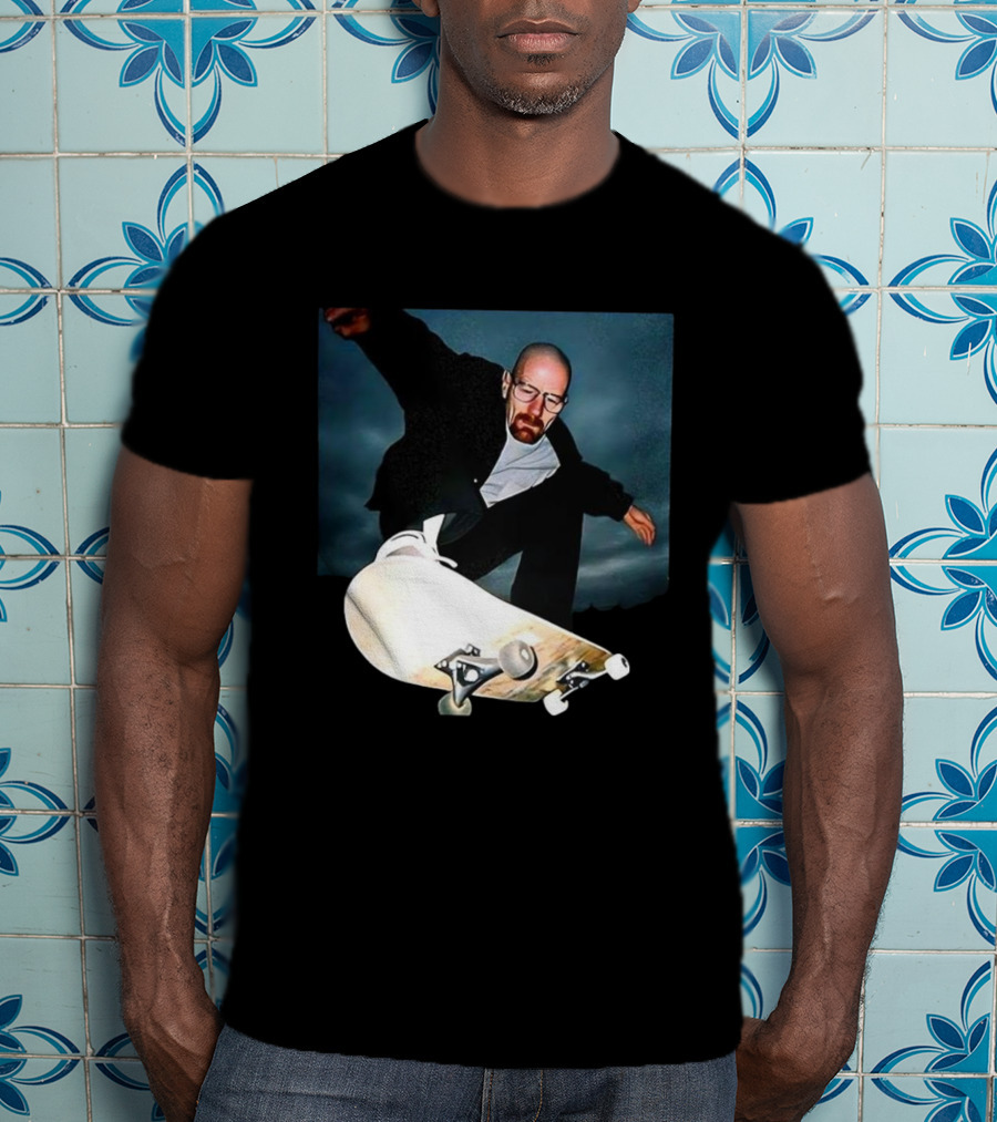 Walter White Skateboarding 90s Movie Meme Retro Nostalgia T-Shirt