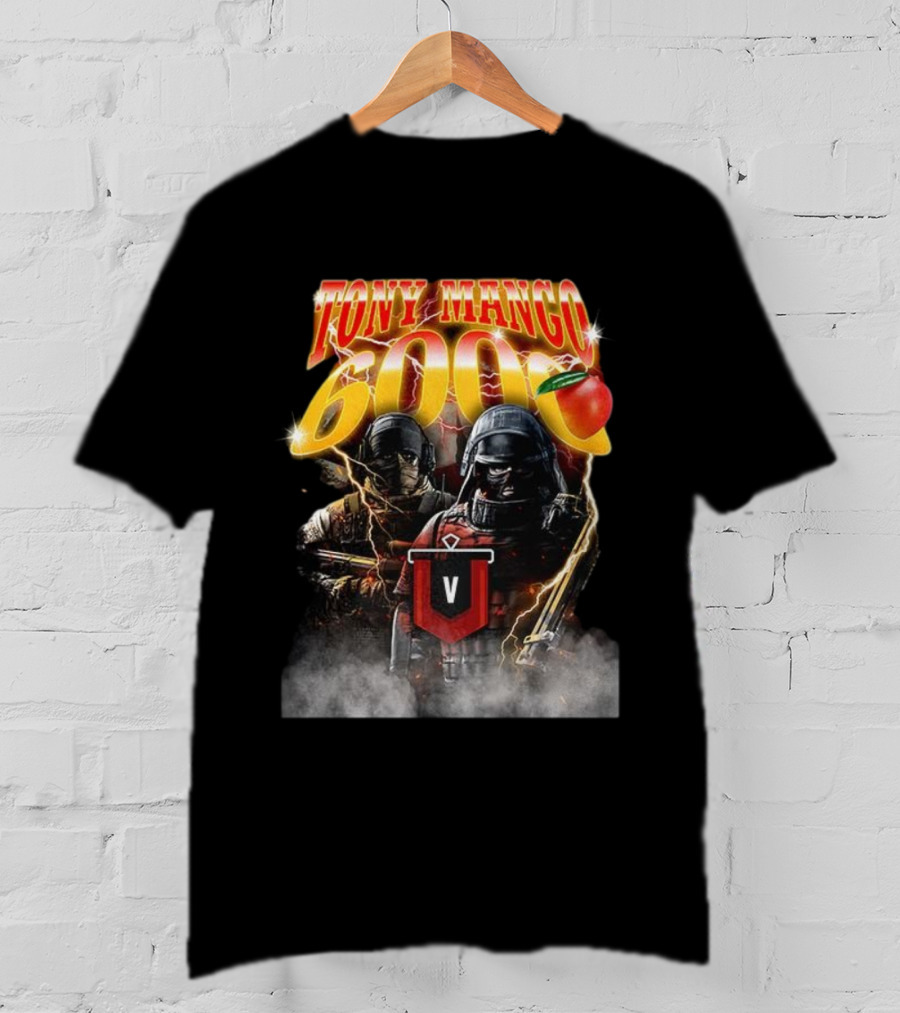 Tony Mango 6000 Lightning Soldiers V Badge Image T-Shirt