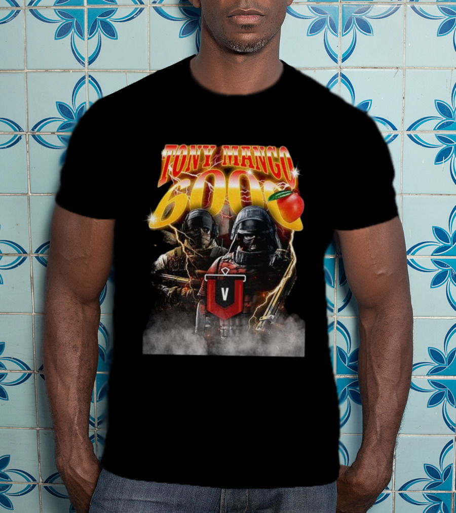 Tony Mango 6000 Lightning Soldiers V Badge Image T-Shirt
