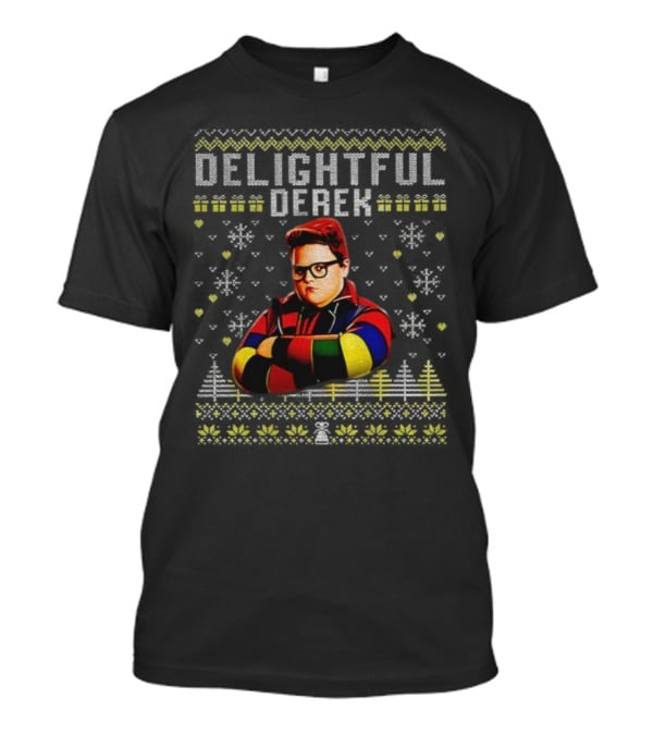 Delightful Derek Ugly Christmas Sweater Stranger Things 5 Winter Style T-Shirt
