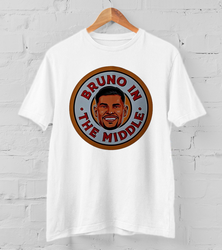 Bruno In The Middle Smiling Face Circle Emblem T-Shirt