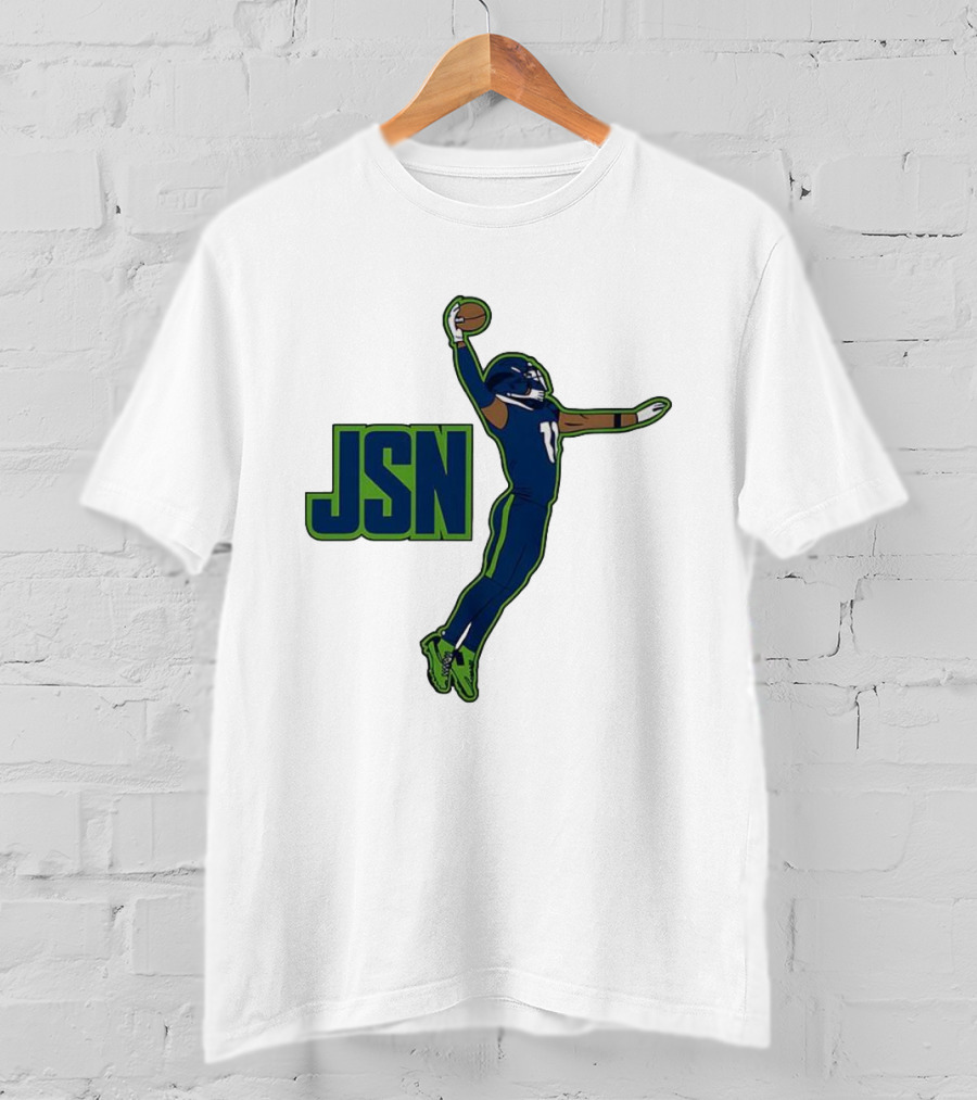 JSN Dunk Jaxon Smith-Njigba Seattle Football Jump Catch T-Shirt