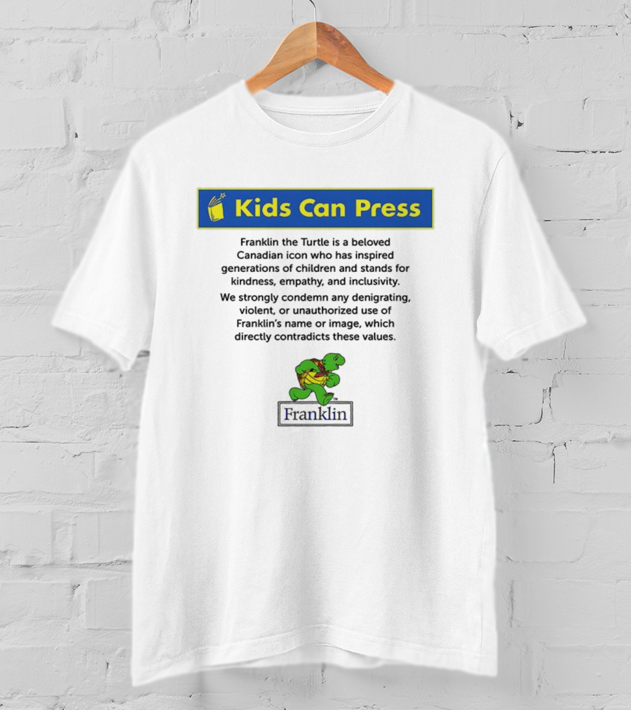 Kids Can Press Franklin The Turtle Icon Kindness Empathy Inclusivity T-Shirt