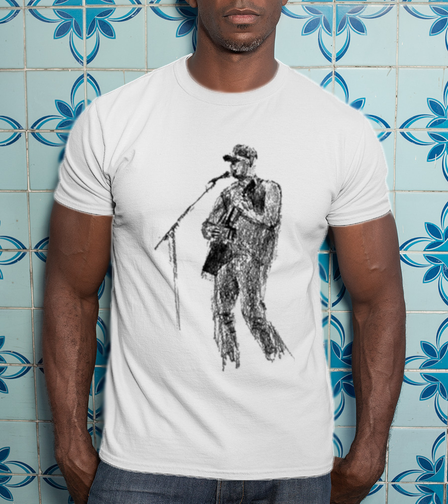 Zach Bryan Microphone Silhouette T-Shirt