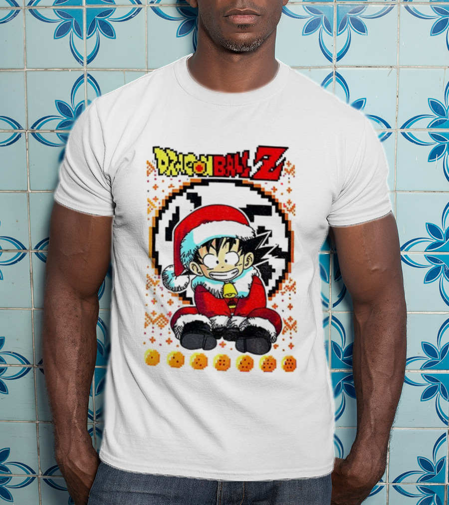 Dragon Ball Z Christmas Goku Santa Outfit With Dragon Balls T-Shirt