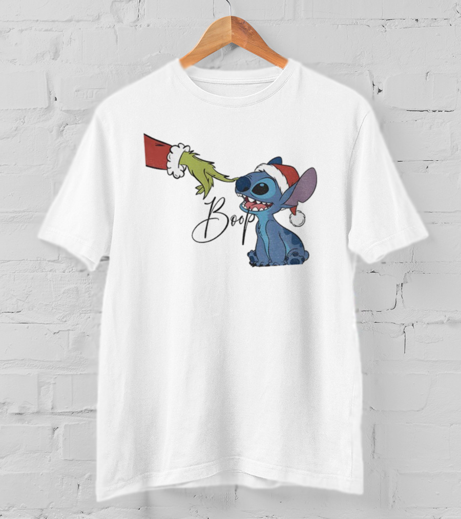 Grinch Boop Stitch Christmas 2025 T-Shirt
